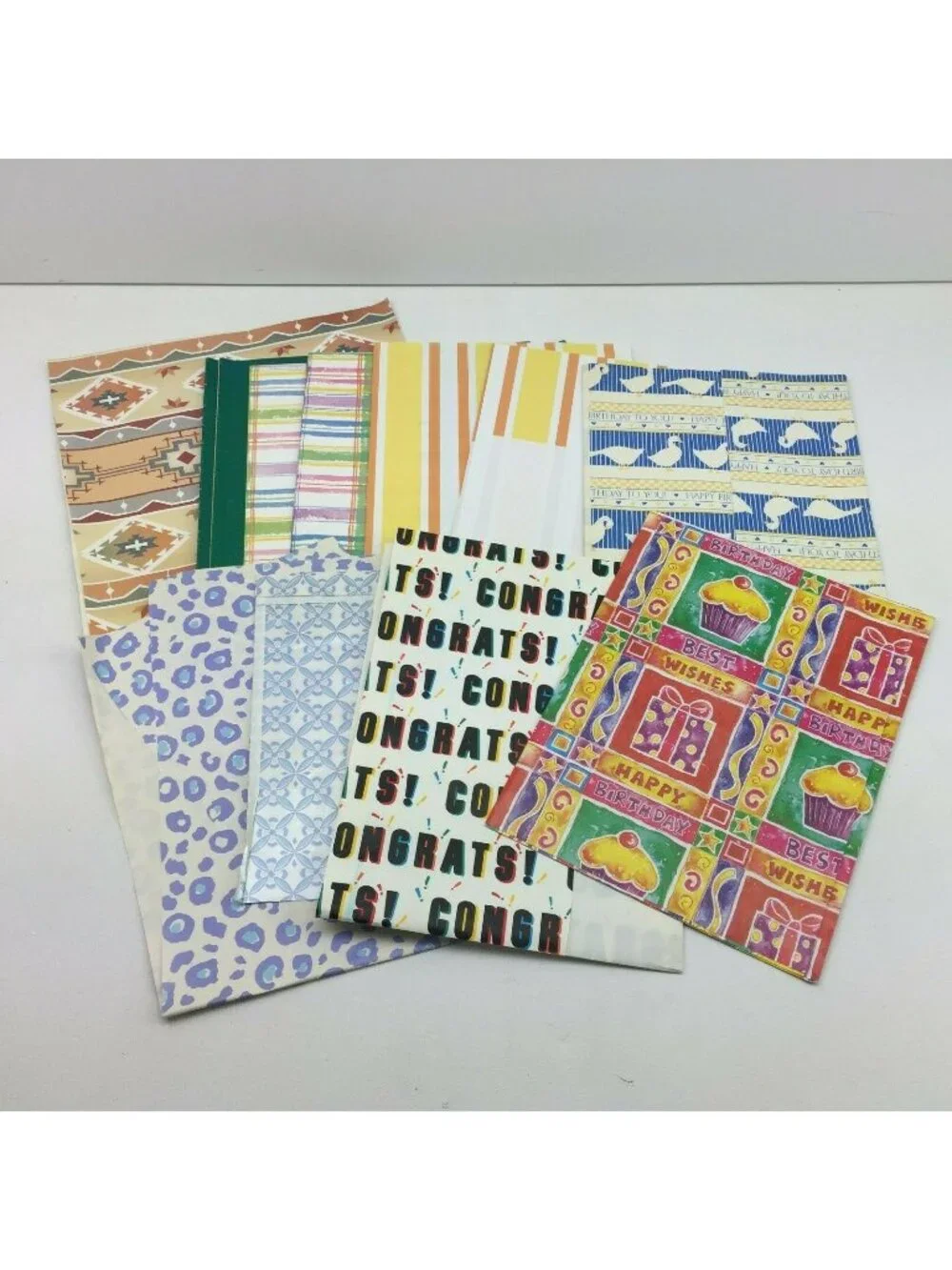 All Occasions Party Printed Gift Wrapping Paper Present Leopard Congrats Stripes